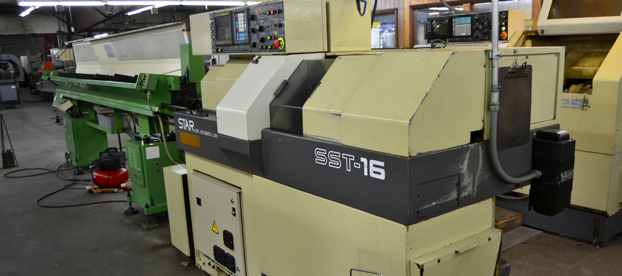 Star SST-16 CNC Swiss automatic lathe running on the Colorado Screw Machine shop floor